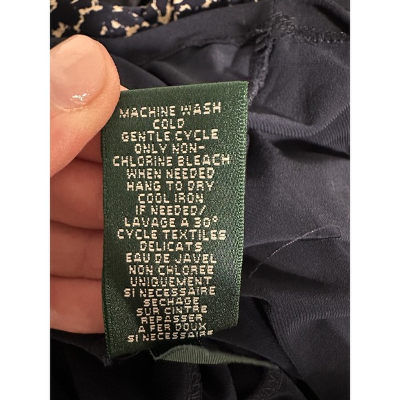 Lauren Ralph Lauren, Women's Sheath Dress, Navy Animal Print ¾ Sleeve, Size 0P - Picture 7 of 8